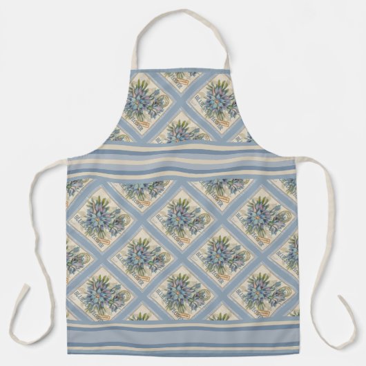 G Creation Kantoor blue flower Schort (Voorkant)