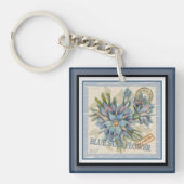 G Creation Kantoor blue flower Sleutelhanger (Voorkant)
