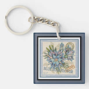 G Creation Kantoor blue flower Sleutelhanger