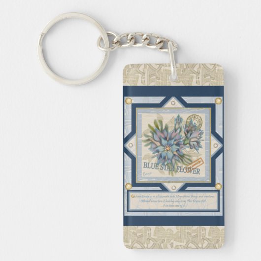 G Creation Kantoor blue flower Sleutelhanger (Voorkant)