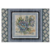 G Creation Kantoor blue flower Snijplank (Voorkant)