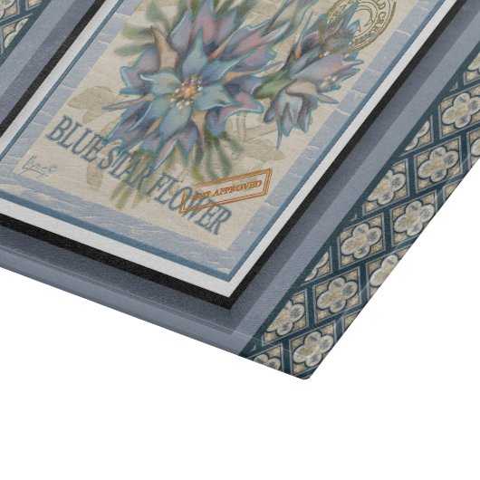 G Creation Kantoor blue flower Snijplank (Hoek)