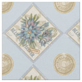 G Creation Kantoor blue flower Stof (Close Up)