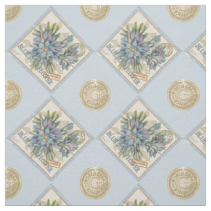 G Creation Kantoor blue flower Stof