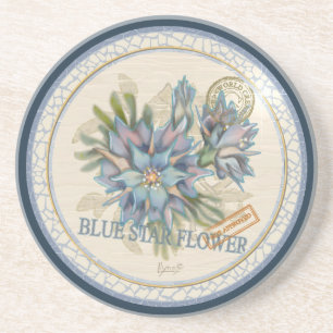 G Creation Kantoor blue flower Zandsteen Onderzetter