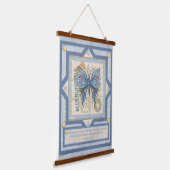 G Creation Kantoor blue vlinder Hangend Wandkleed (Gebogen)