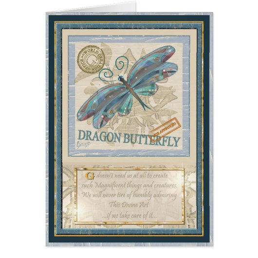 G Creation Kantoor Dragonfly verjaardagskaart (Voorkant)