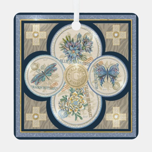 G Creation Kantoor ligonfly Metalen Ornament (Achterkant)