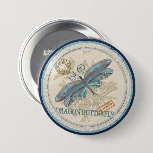 G Creation Kantoor ligonfly Ronde Button 7,6 Cm (Voorkant /achterkant)