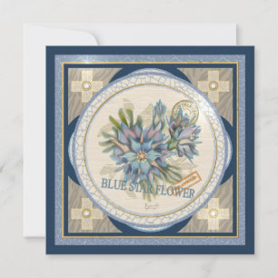 G Creation Office blauwe bloem blanco kaart