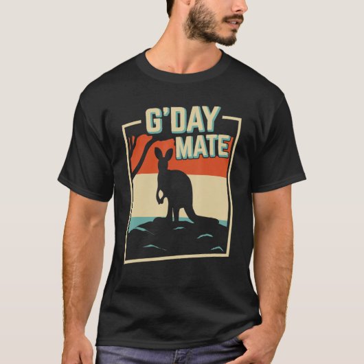 G Day Mate GDay Australian Kangaroo Aussie 1 T-shirt (Voorkant)