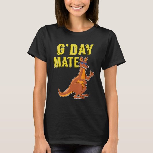 G Day Mate GDay Australian Kangaroo Aussie T-shirt (Voorkant)