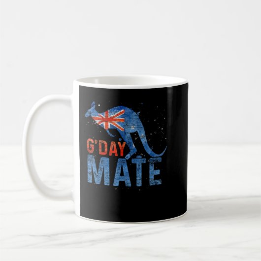 G Day Mate Kangaroo Aussie Animal Australia Flag A Koffiemok (Links)