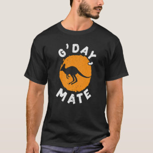 G' Day Mate Kangaroo Australië Australian Aussie V T-shirt