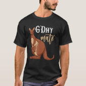 G Day Mate Zoo Dier Aussie Australië Kangoeroe T-shirt (Voorkant)