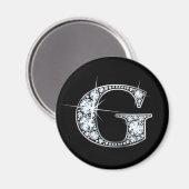"G" Diamond Bling Magnet (Voorkant / Achterkant)
