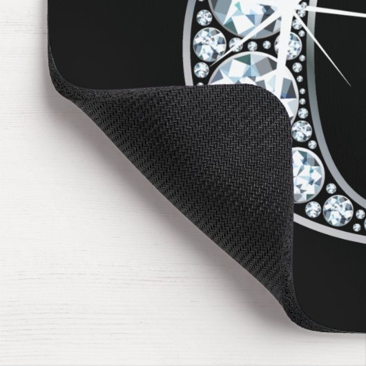 "G" Diamond Bling Mousepad Muismat (Hoek)