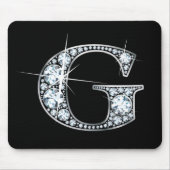 "G" Diamond Bling Mousepad Muismat (Voorkant)