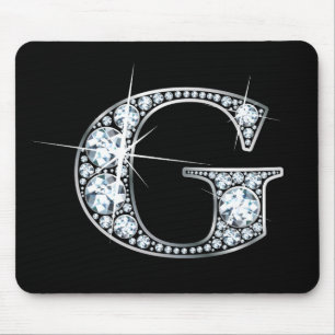 "G" Diamond Bling Mousepad Muismat