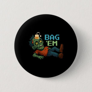 G em Pixel Zombie Thee G Halloween Npc Gamer Meme  Ronde Button 5,7 Cm