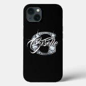 G Faux Diamond Bling Monogram Case-Mate iPhone Case (Achterkant)