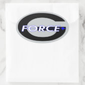 G Force Black Ovale Sticker (Tas)