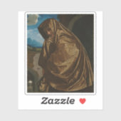 G.G. Savoldo: Heilige Maria Magdalena bij het Graf Sticker (Vel)