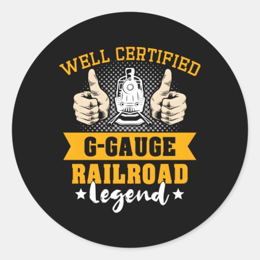 G-Gauge Railroad grootschalige modeltreinen Ronde Sticker (Voorkant)