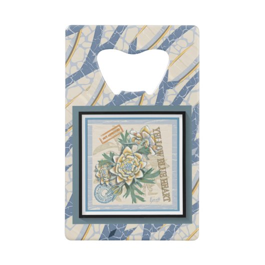 G Gele kweekbloem voor Kantoor Creditkaart Flessenopener (Voorkant)