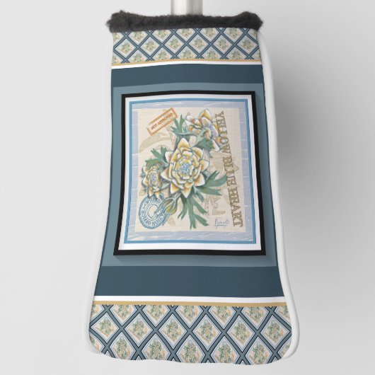 G Gele kweekbloem voor Kantoor Golfheadcover (Draai 90)