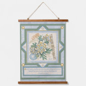 G Gele kweekbloem voor Kantoor Hangend Wandkleed (Voorkant)