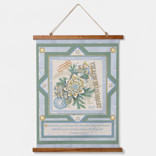 G Gele kweekbloem voor Kantoor Hangend Wandkleed