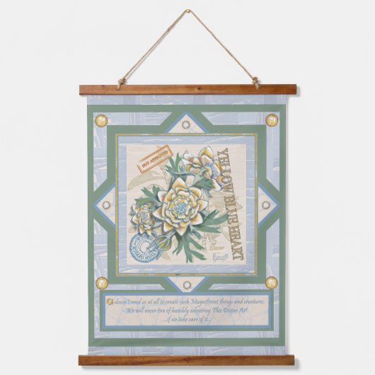 G Gele kweekbloem voor Kantoor Hangend Wandkleed (Voorkant)