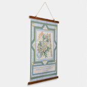 G Gele kweekbloem voor Kantoor Hangend Wandkleed (Gebogen)