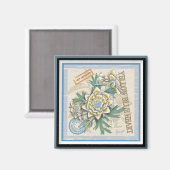 G Gele kweekbloem voor Kantoor Magneet (Voorkant / Achterkant)