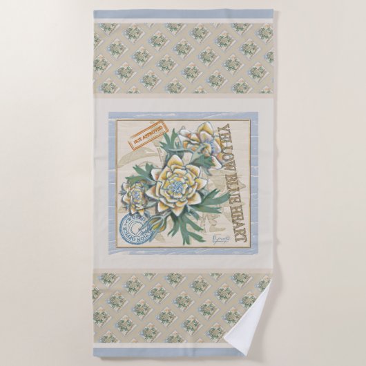 G Gele kweekbloem voor Kantoor Strandlaken (Voorkant)