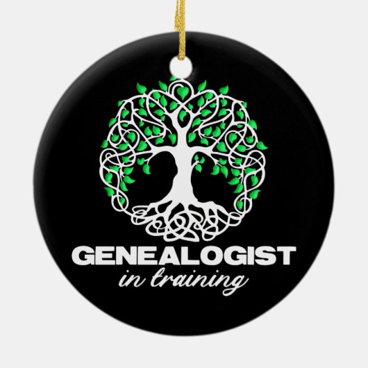 G genealogiestudent Humoristische geschenken voor  Keramisch Ornament (Achterkant)
