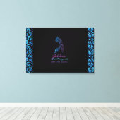 G - Gimel Hebreeuws Letter Bat Mitzvah Sign-In Boa Canvas Afdruk (Insitu (Houten vloer))