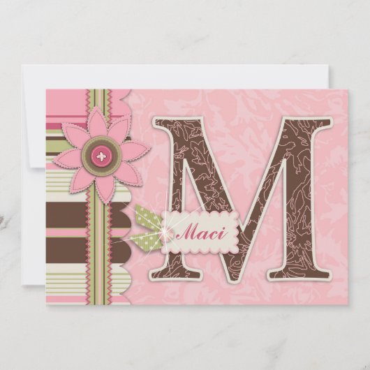 G Girl Invitation Card M Kaart (Voorkant)