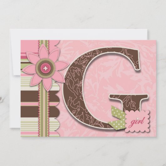 G Girl Invitation Kaart (Voorkant)