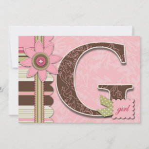 G Girl Invitation Kaart
