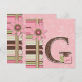 G Girl Invitation Square Kaart (Voorkant / Achterkant)