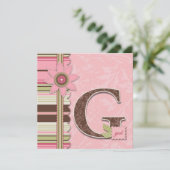 G Girl Invitation Square Kaart (Staand voorkant)