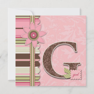 G Girl Invitation Square Kaart