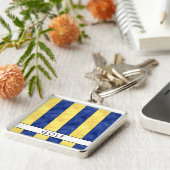 G Golf Nautical Signal Flag + Jouw naam Sleutelhanger (Zijkant)