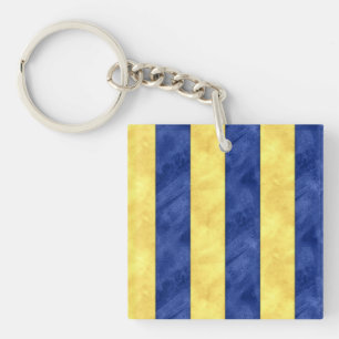 G Golf Waterverf Nautical Signal Maritime Vlag Sleutelhanger
