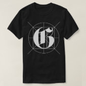 G Gotische letter ontwerp T-shirt (Design voorkant)