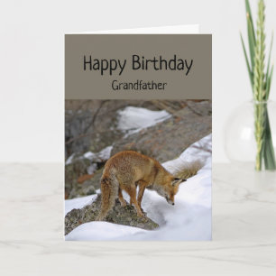 G Grandfather Wonderful Birthday Fox Animal Kaart