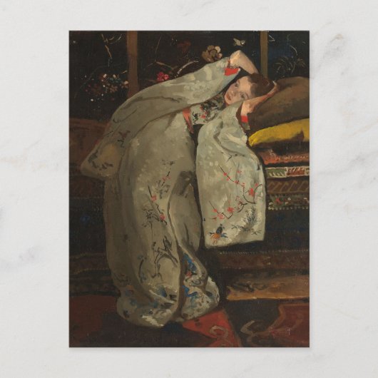 G.H. Breitner, Meisje in een witte Kimono - Fine A Briefkaart (Voorkant)