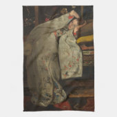 G.H. Breitner, meisje in een witte Kimono - Fine A Theedoek (Verticaal)
